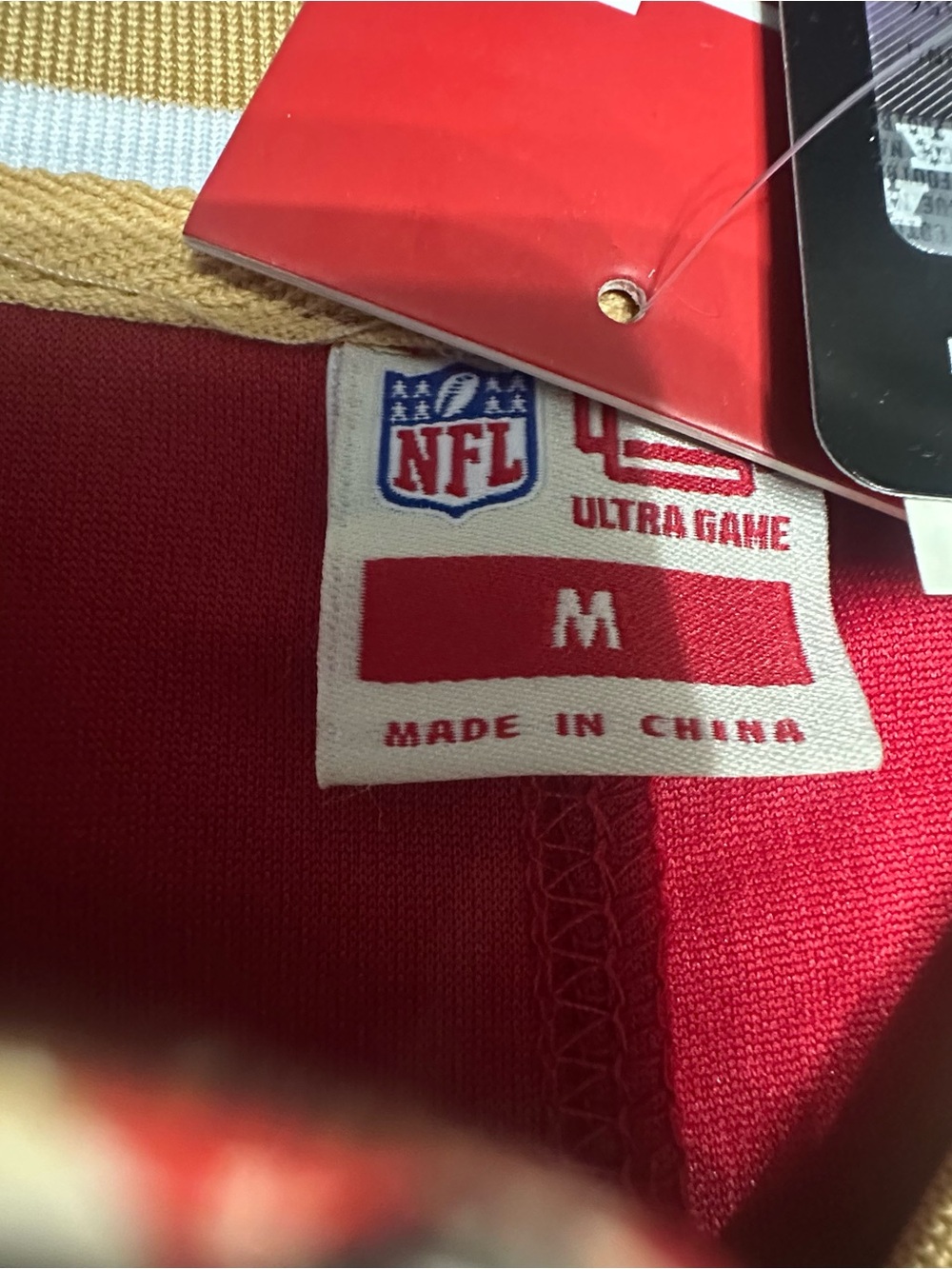 NFL San Francisco 49ers Red & Gold Team Jersey NWT Medium - Picture 6 of 7